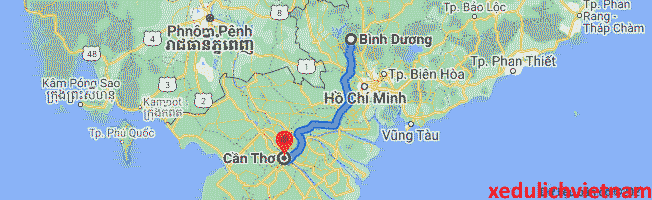 Thuê xe Bình Dương Cần Thơ