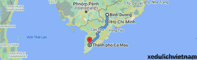 cho thuê xe từ Bình dương đi Cà Mau