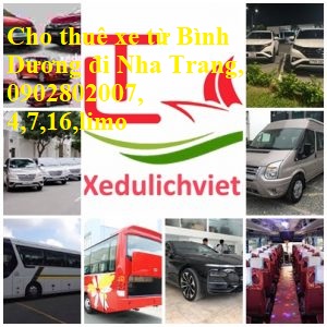 Cho Thue Xe Binh Duong Di Nha Trang